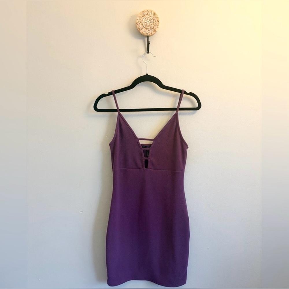 Forever 21 Plum Mini Dress with Spaghetti Straps